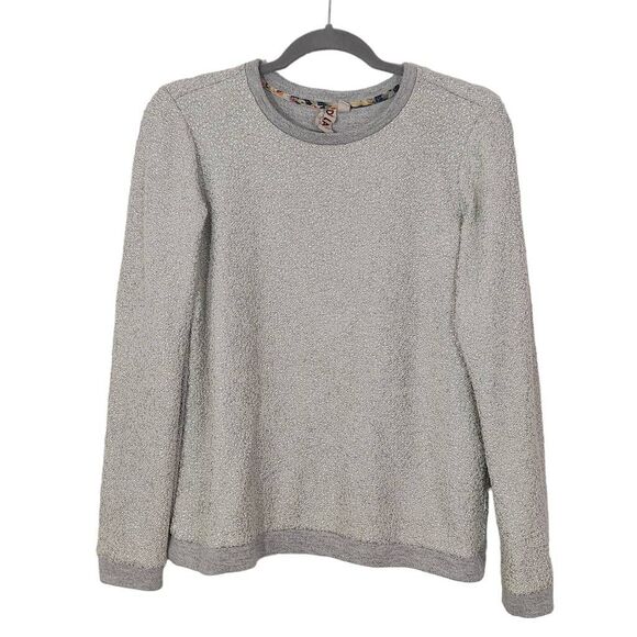Dolan Left Coast Collection Gray Metallic Textured Knit Sweatshirt Size Small - Picture 1 of 7